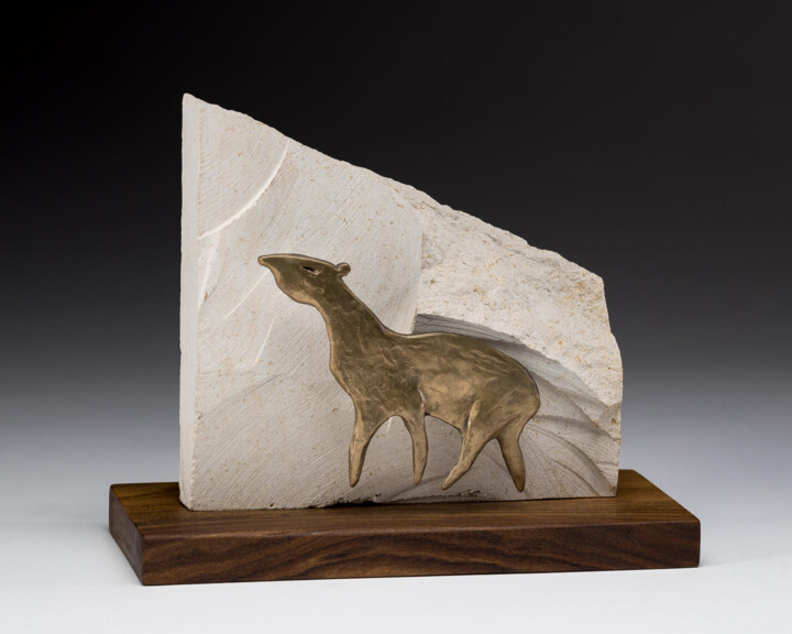 Sculpture intitulée "Cave Tapir" par Jeff Arnett, Œuvre d'art originale, Bronze