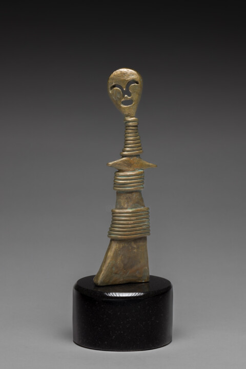 Sculpture titled "Ringed" by Jeff Arnett, Original Artwork, Bronze