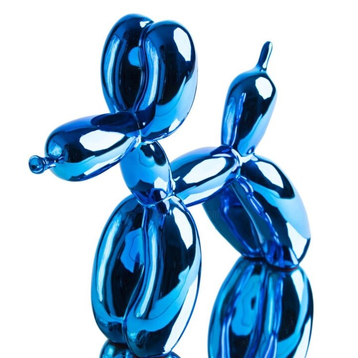 Sculpture titled "Balloon dog (blue)" by Jeff Koons, Original Artwork, Resin