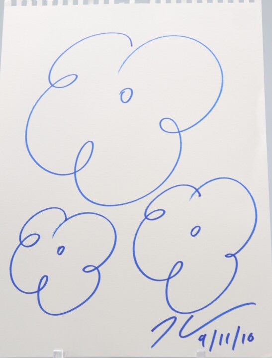 Tekening getiteld "FLOWERS" door Jeff Koons, Origineel Kunstwerk