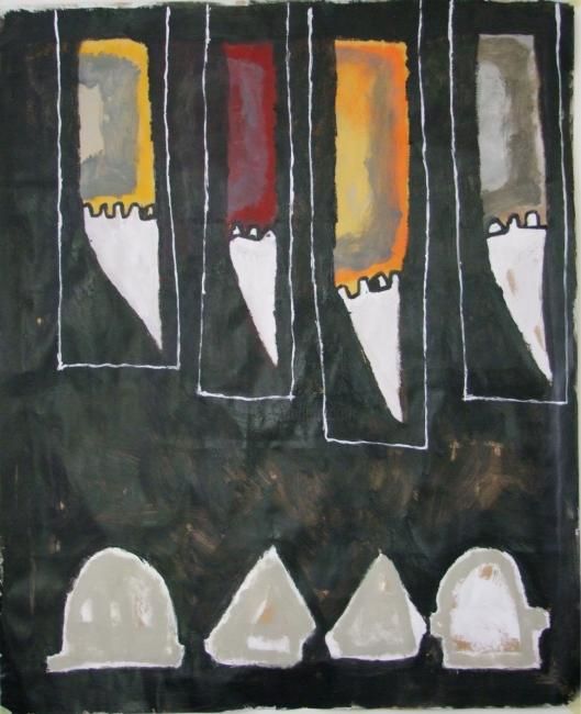 Peinture intitulée "BLB opus 03" par Jean-François Leon, Œuvre d'art originale,