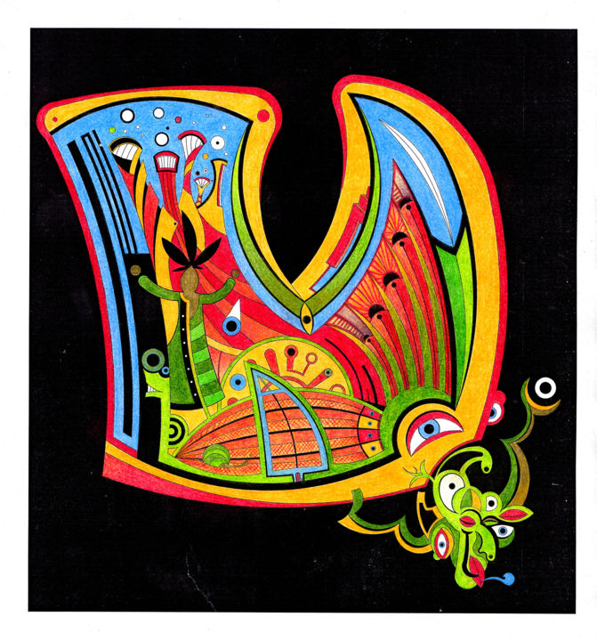 Dessin intitulée "haarp-essai-1.jpg" par Jeff, Œuvre d'art originale, Crayon