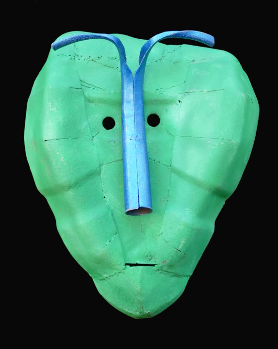 Sculpture intitulée "Mask Insect, FOURMI" par Jeff Mann, Œuvre d'art originale, Métaux