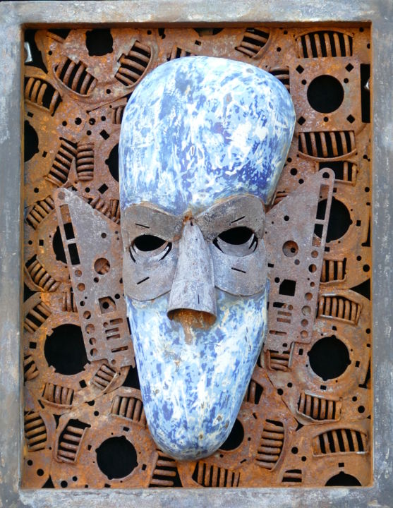 Sculpture titled "XERXES" by Jeff Mann, Original Artwork, Metals