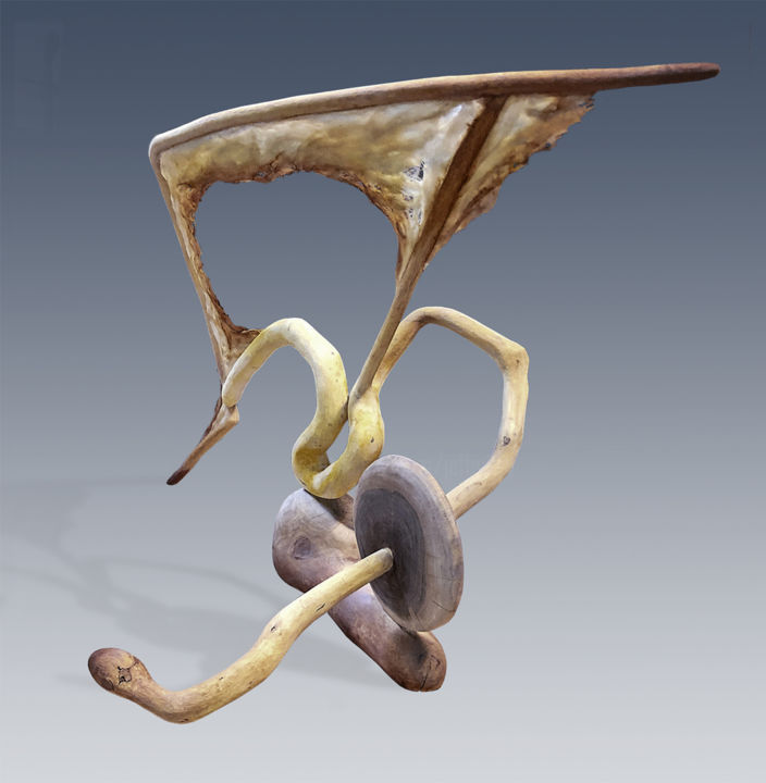 Sculpture titled "Vessel #93—Coda" by Jeff Key, Original Artwork, Wood