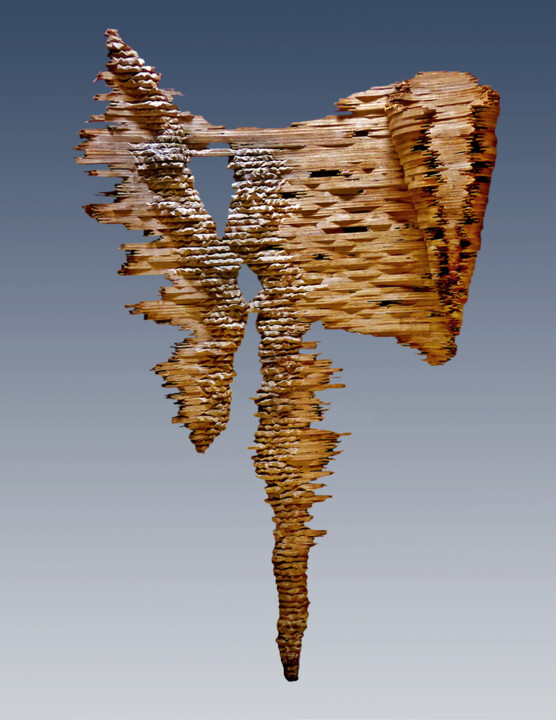 Sculptuur getiteld "Vessel #55—Preceden…" door Jeff Key, Origineel Kunstwerk, Hout