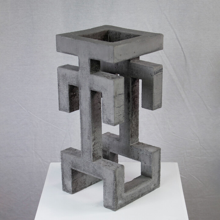 Скульптура под названием "PT-5679" - Jeffrey Arts, Подлинное произведение искусства, бетон