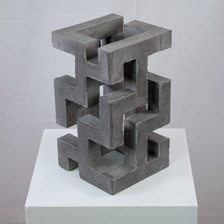 Скульптура под названием "PT-9124" - Jeffrey Arts, Подлинное произведение искусства, бетон