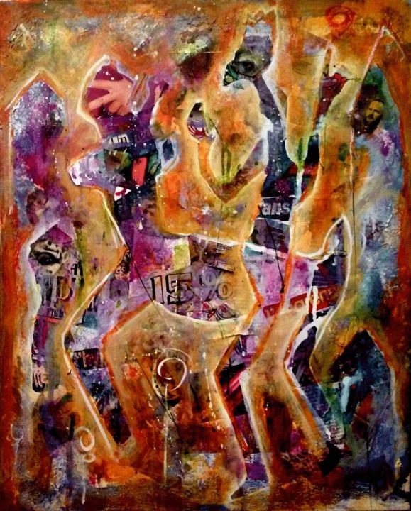 Painting titled "We Come From The Sun" by Jeff Roland, Original Artwork