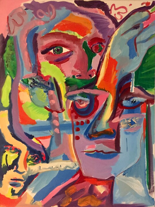 Картина под названием "Hindsight" - Jeffry Burke, Подлинное произведение искусства, Масло Установлен на Деревянная рама для…