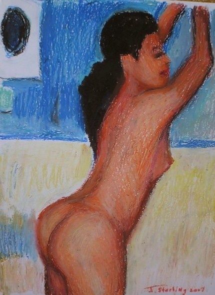 Painting titled "Une Femme dans la C…" by Jeff Sterling, Original Artwork, Oil