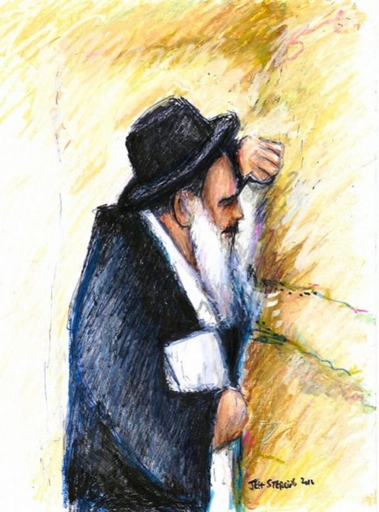 Painting titled "Judaica Jewish Art…" by Jeff Sterling, Original Artwork