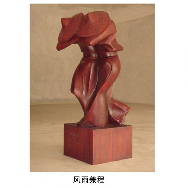 Sculpture intitulée "风雨兼程　　" par Jeff Zhang, Œuvre d'art originale