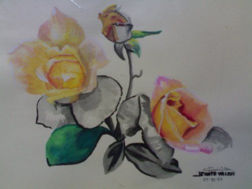 Painting titled "floral1" by Jeimee, Original Artwork
