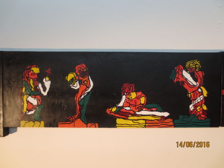 Pintura titulada "LOS DIOSES DE EGIPTO" por Jeisson Alejandro Murillo Gomez, Obra de arte original, Acrílico