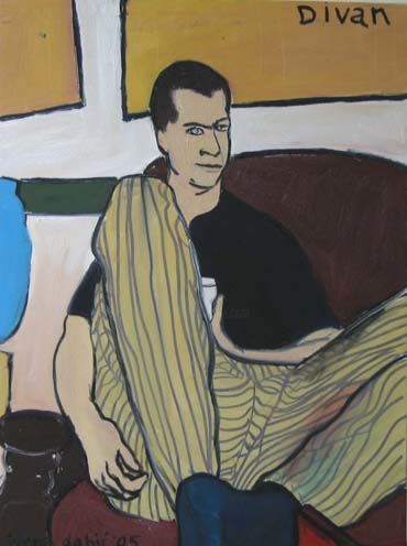 Pintura intitulada "divan" por Jelena Dabic, Obras de arte originais