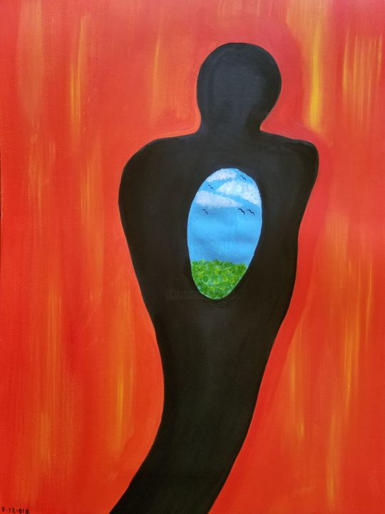 Painting titled "faith.jpg" by Jewels Abood, Original Artwork, Acrylic