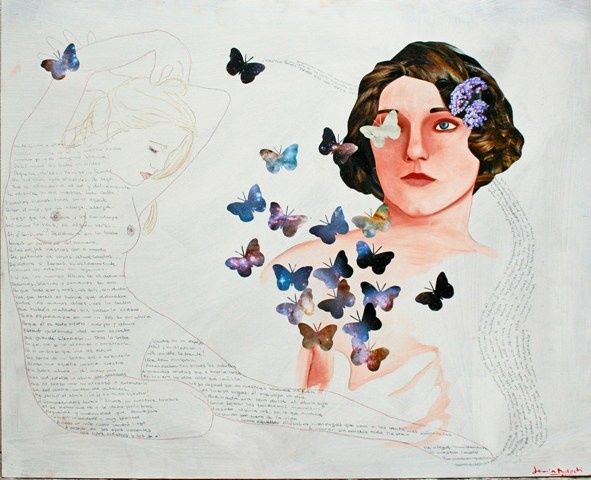 Ζωγραφική με τίτλο "Alfonsina I" από Jemila M, Αυθεντικά έργα τέχνης, Λάδι