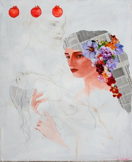 Ζωγραφική με τίτλο "Ines II" από Jemila M, Αυθεντικά έργα τέχνης, Λάδι