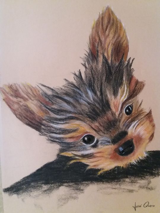 Drawing titled "Duna" by José Quero, Original Artwork, Pastel