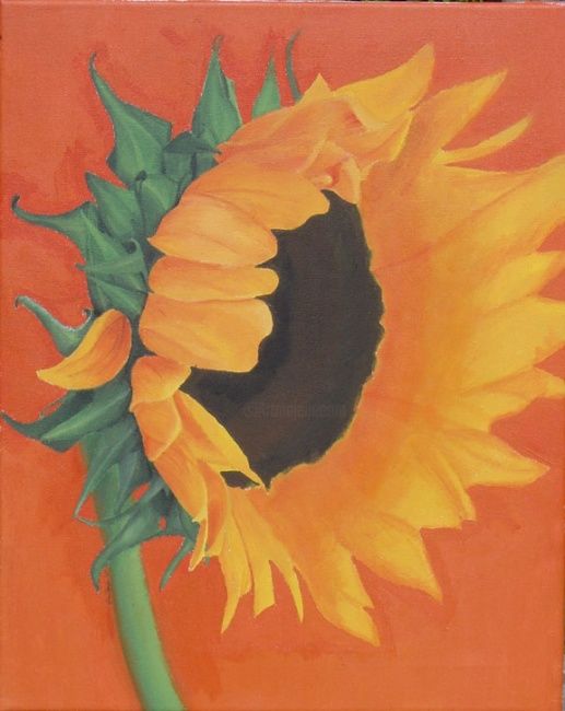 Painting titled "Bright Blossom" by Jen Berlin, Original Artwork