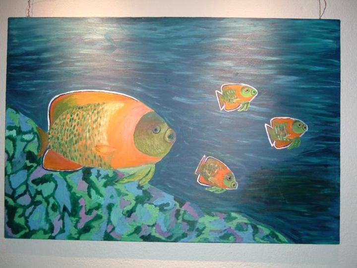 "tropical fishes" başlıklı Tablo Jene Nesheiwat tarafından, Orijinal sanat