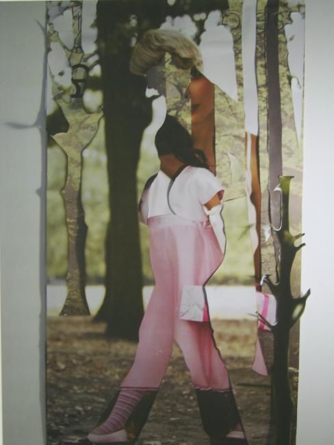 Collagen mit dem Titel "Chi" von Jenna Smith, Original-Kunstwerk