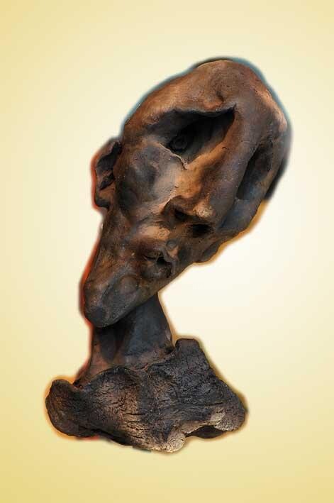 Skulptur mit dem Titel "Le sage" von Jennes René, Original-Kunstwerk