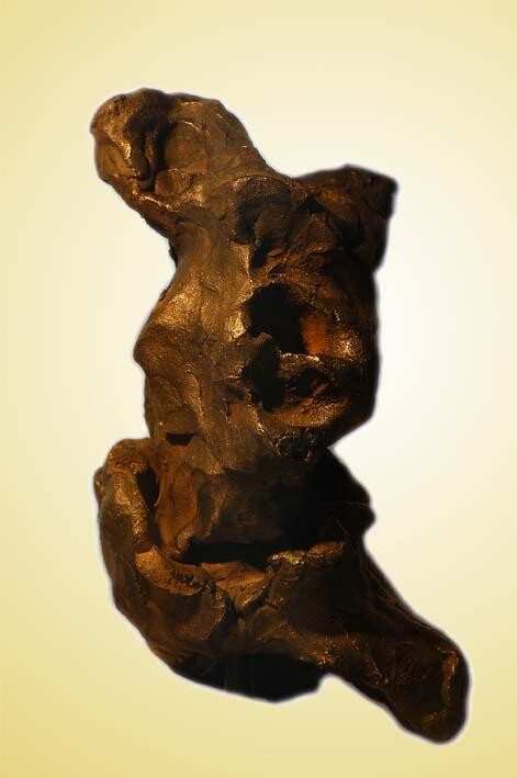 Скульптура под названием "Souffrance" - Jennes René, Подлинное произведение искусства