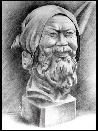 Pencil Sketch Of Old Man Painting By Jennie Yuen Artmajeur