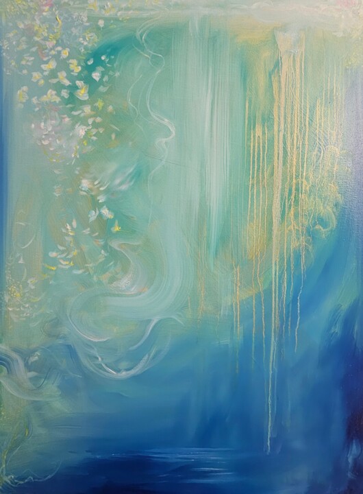 Pintura titulada "Jasmine of the sea" por Jennifer Baker, Obra de arte original, Oleo Montado en Bastidor de camilla de made…