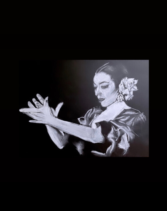 Disegno intitolato "Rosa" da Jennifer Jane, Opera d'arte originale, Matita