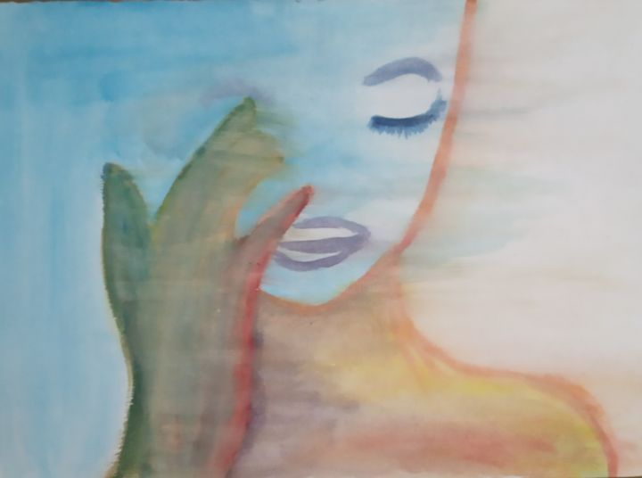 "Soledad" başlıklı Tablo Jennifer Lopez tarafından, Orijinal sanat, Suluboya