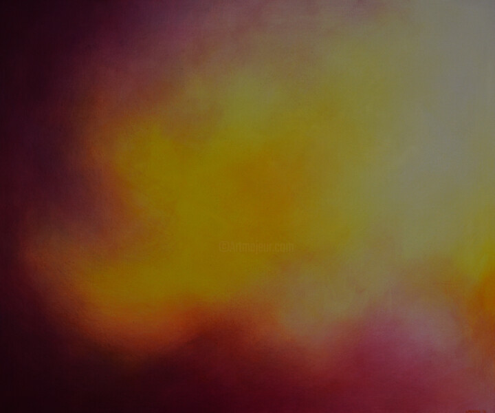 Картина под названием "Blushing Ray" - Jennifer Morris, Подлинное произведение искусства, Акрил Установлен на Деревянная рам…