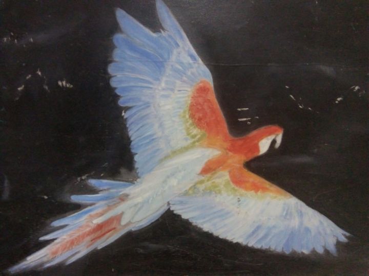 Painting titled "The Mocker" by Sana Shahzad, Original Art, Oil