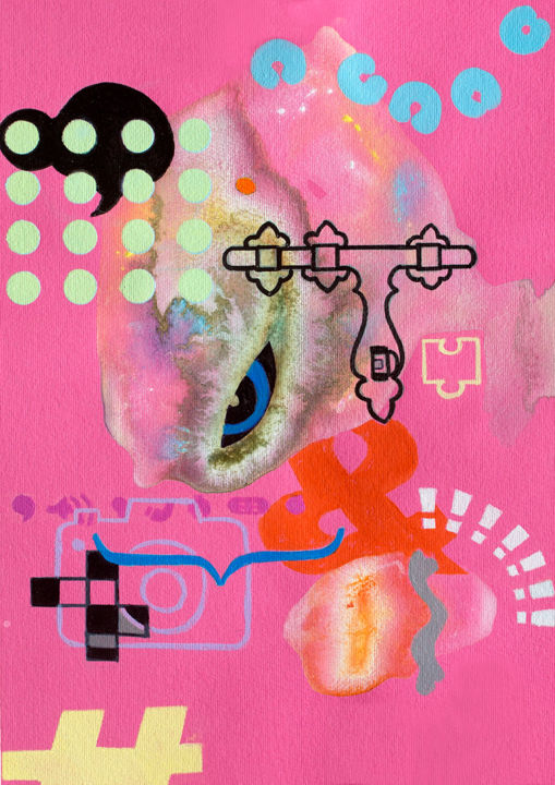 Malerei mit dem Titel "MindMap 18" von Jenny Bhatt, Original-Kunstwerk, Acryl