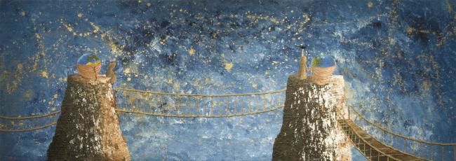 Pittura intitolato "Al di la` del nostr…" da Jenny D Alessio, Opera d'arte originale,
