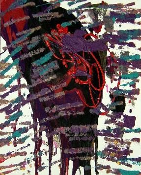 Painting titled "Chocolate Dessert" by Iospa Jenny, Original Art, Oil