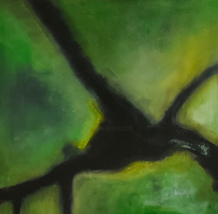 Painting titled "Dendrites" by Jens Hartmann, Original Artwork, Acrylic