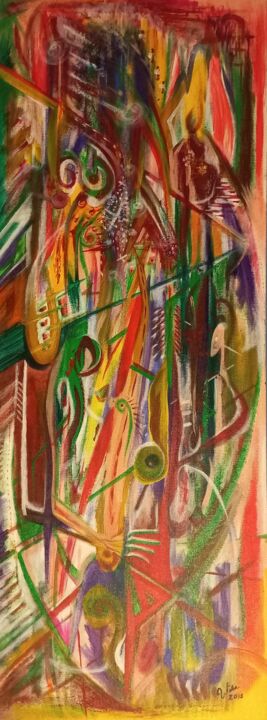 Peinture intitulée "A World Torn Apart" par Jerel Wilson, Œuvre d'art originale, Acrylique Monté sur Châssis en bois