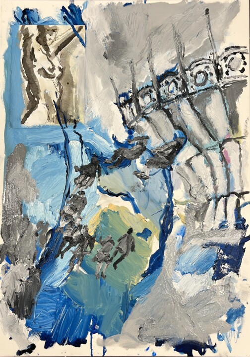 Peinture intitulée "Caroussel" par Jérémie Gillis, Œuvre d'art originale, Huile