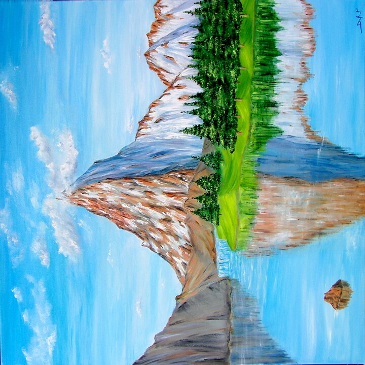 Painting titled "Le Mont Cervin(Alpe…" by Jeremy Duforest, Original Artwork, Oil