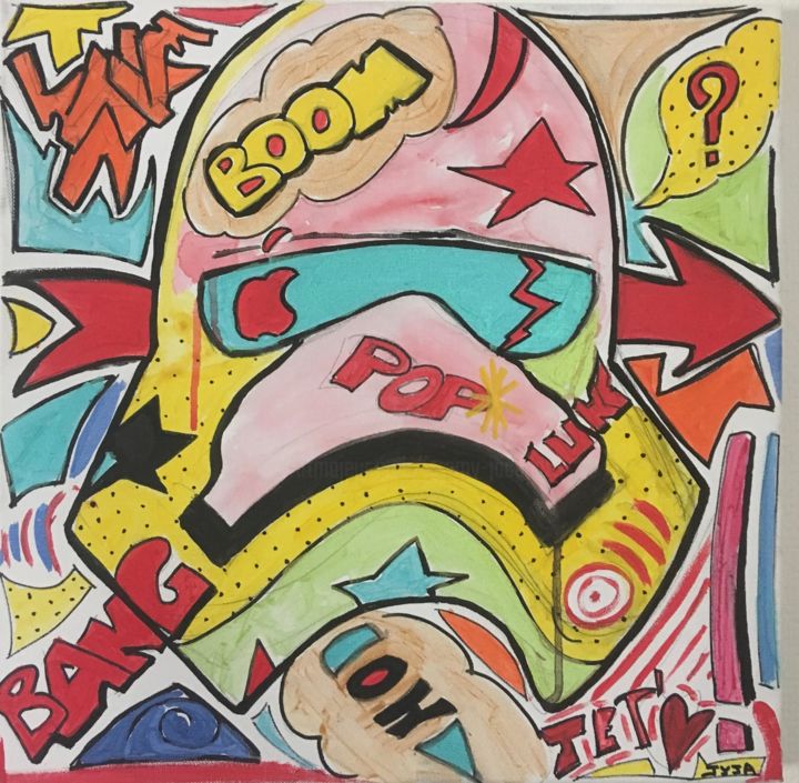Malarstwo zatytułowany „stormtrooper-pop-ar…” autorstwa Jyja, Oryginalna praca, Akryl