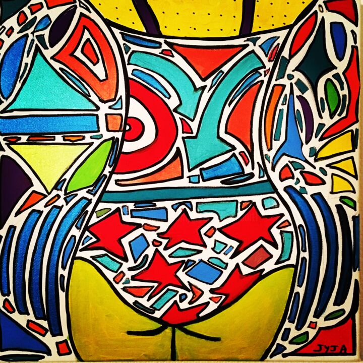 Painting titled "Mexican pop art" by Jyja, Original Artwork, Acrylic