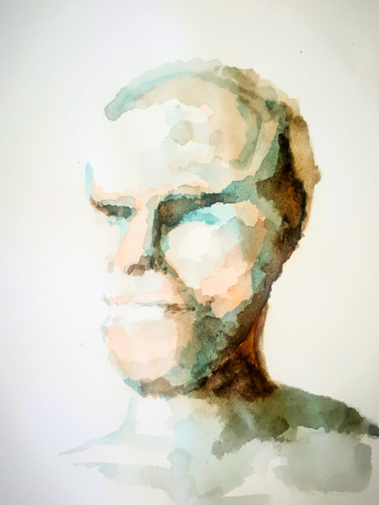 Картина под названием "Whitewashed Mind" - Jeremy Rose, Подлинное произведение искусства, Акварель Установлен на Другая жест…