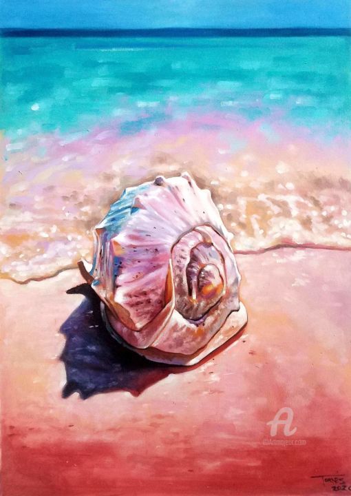 Peinture intitulée "On the shore" par José Carlos Jerez Tornés, Œuvre d'art originale, Huile