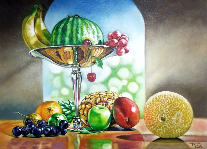 Peinture intitulée "still life" par José Carlos Jerez Tornés, Œuvre d'art originale, Huile