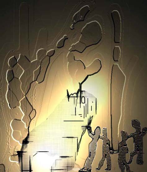 Arte digital titulada "Señores Jugando" por Jerico Zambrano, Obra de arte original
