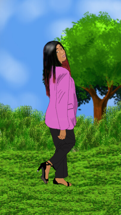 Digital Arts titled "Parfaite luk's" by Jerms Smart Art, Original Artwork, 2D Digital Work