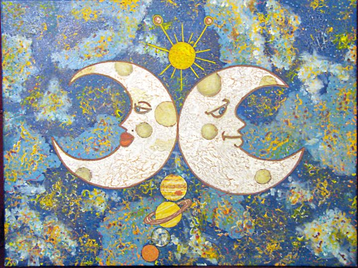 Pintura intitulada "papillon d air2011" por J.Rom, Obras de arte originais, Acrílico